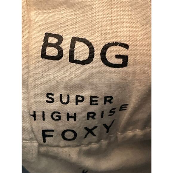 BDG Super High Rise Foxy Button Fly Cuffed Denim Jean Short Shorts 26w - Picture 12 of 13